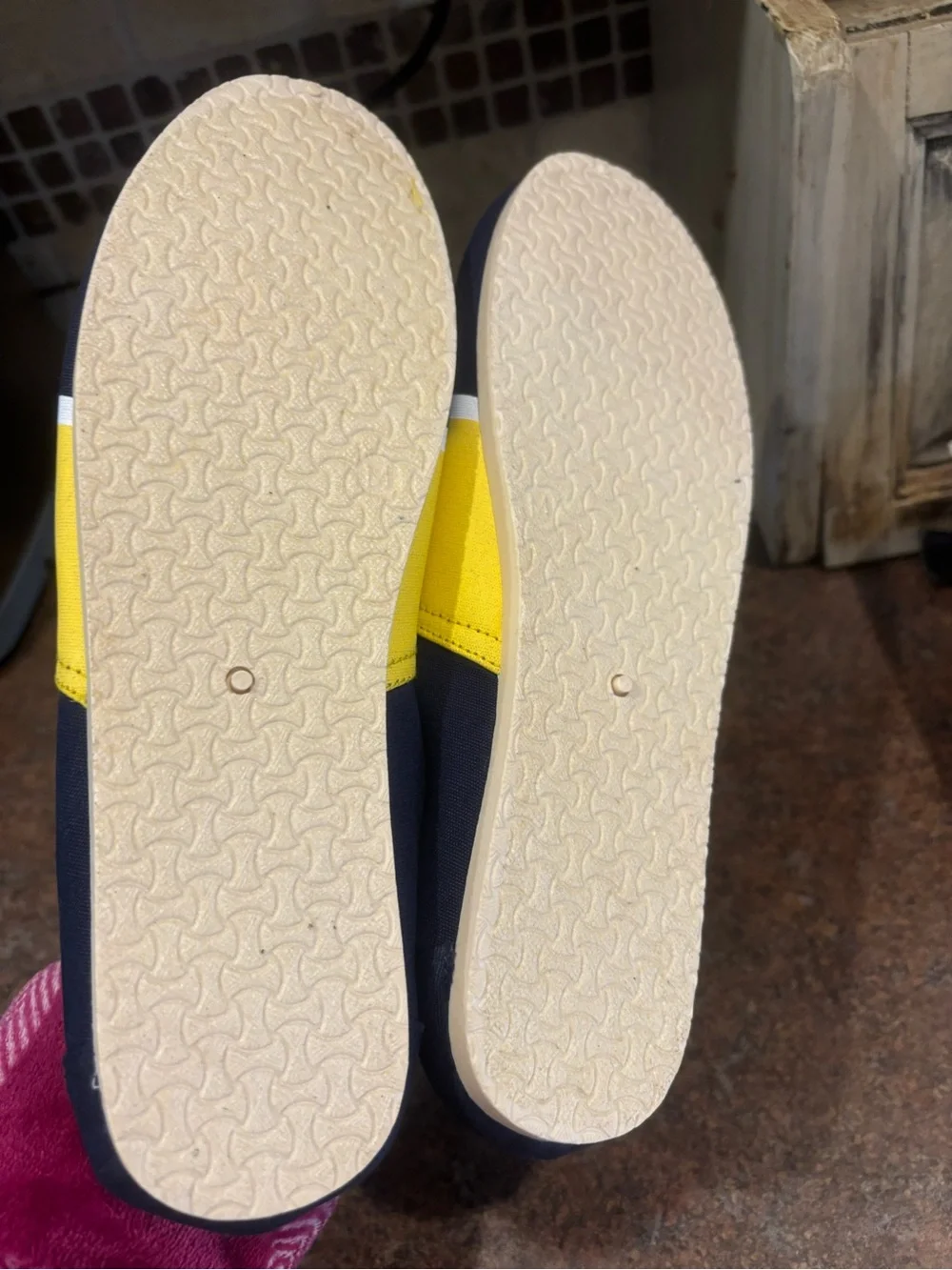 Michigan Navy & Yellow Slip-On Loafers with M Logo